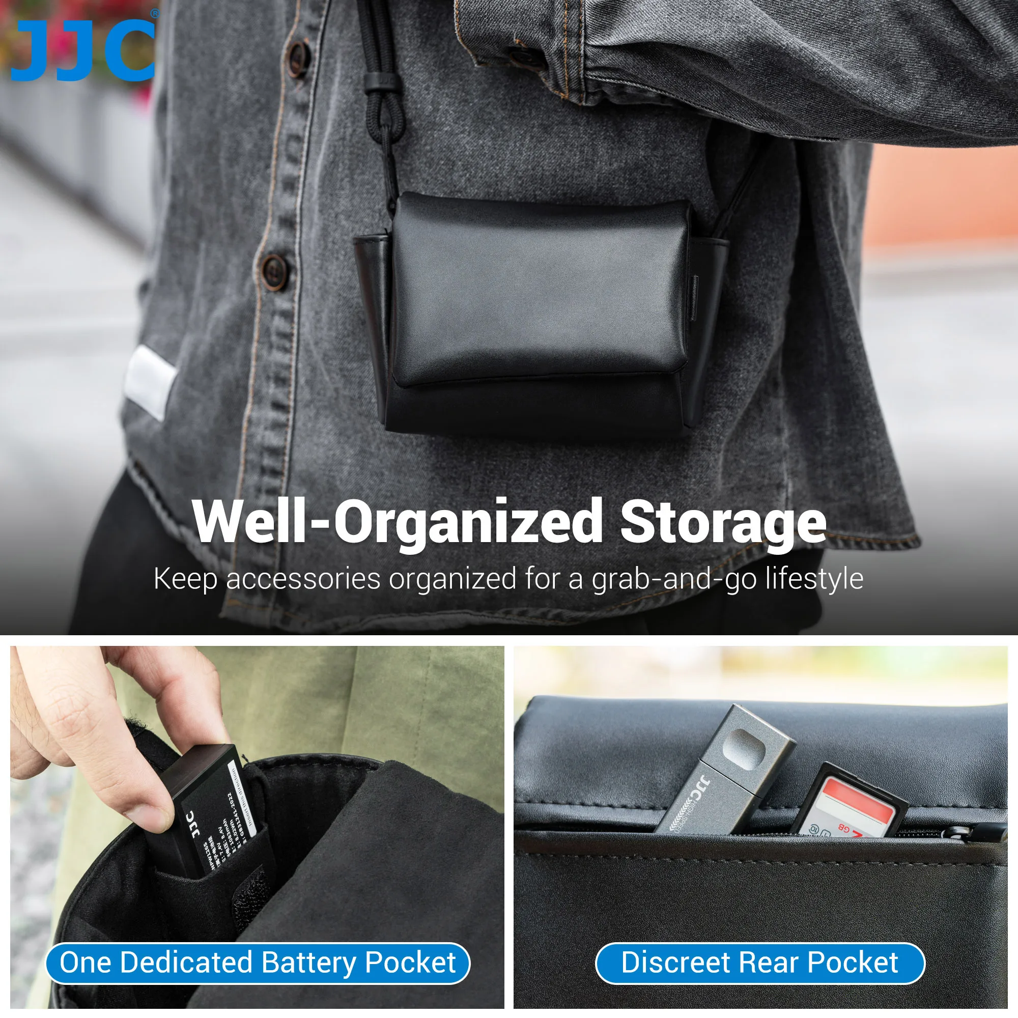 JJC X-E5 Case Compact Camera Pouch for Fuji Fujifilm X-E5 XE5 X100VI X100V Accessories for Canon PowerShot V1 Protective Case