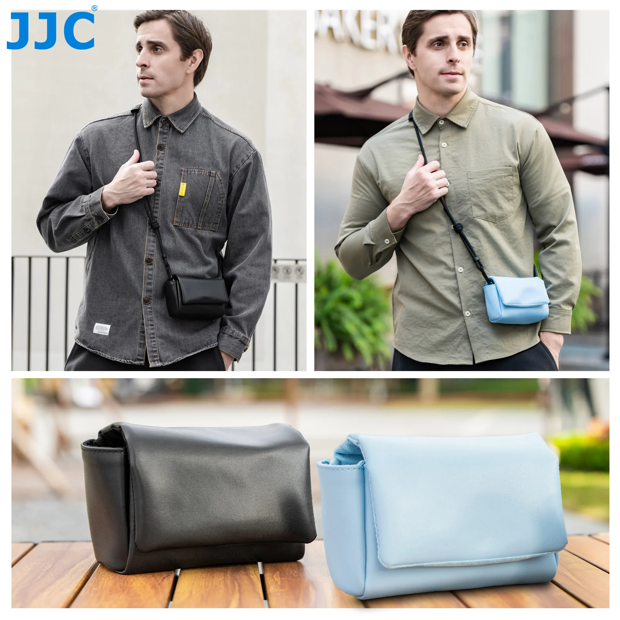 JJC X-E5 Case Compact Camera Pouch for Fuji Fujifilm X-E5 XE5 X100VI X100V Accessories for Canon PowerShot V1 Protective Case