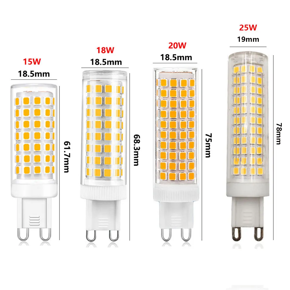 5W 9W 15W 20W 25W G9 LED Corn Light Bulb SMD 2835 AC 220V 110V Super Bright Replace 30W Halogen Lamp Spotlight Warm Cold White