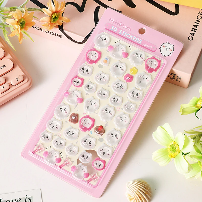 Chiikawa BONBON DROP Cute 3D Decorative Decals Waterproof Adhesive Sticker for Phone Case Laptop Water Bottle DIY Craft Supplies