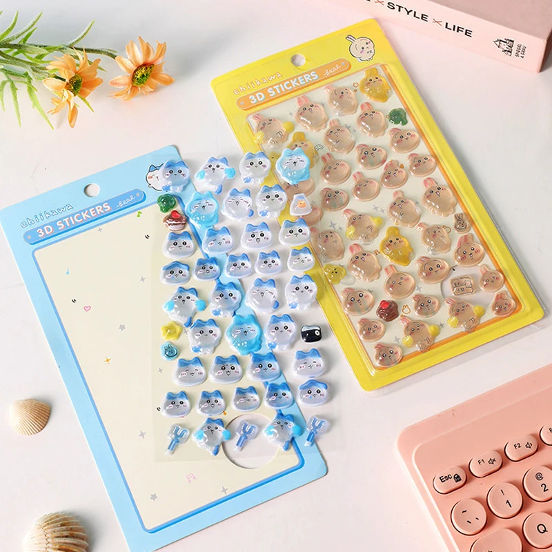 Chiikawa BONBON DROP Cute 3D Decorative Decals Waterproof Adhesive Sticker for Phone Case Laptop Water Bottle DIY Craft Supplies