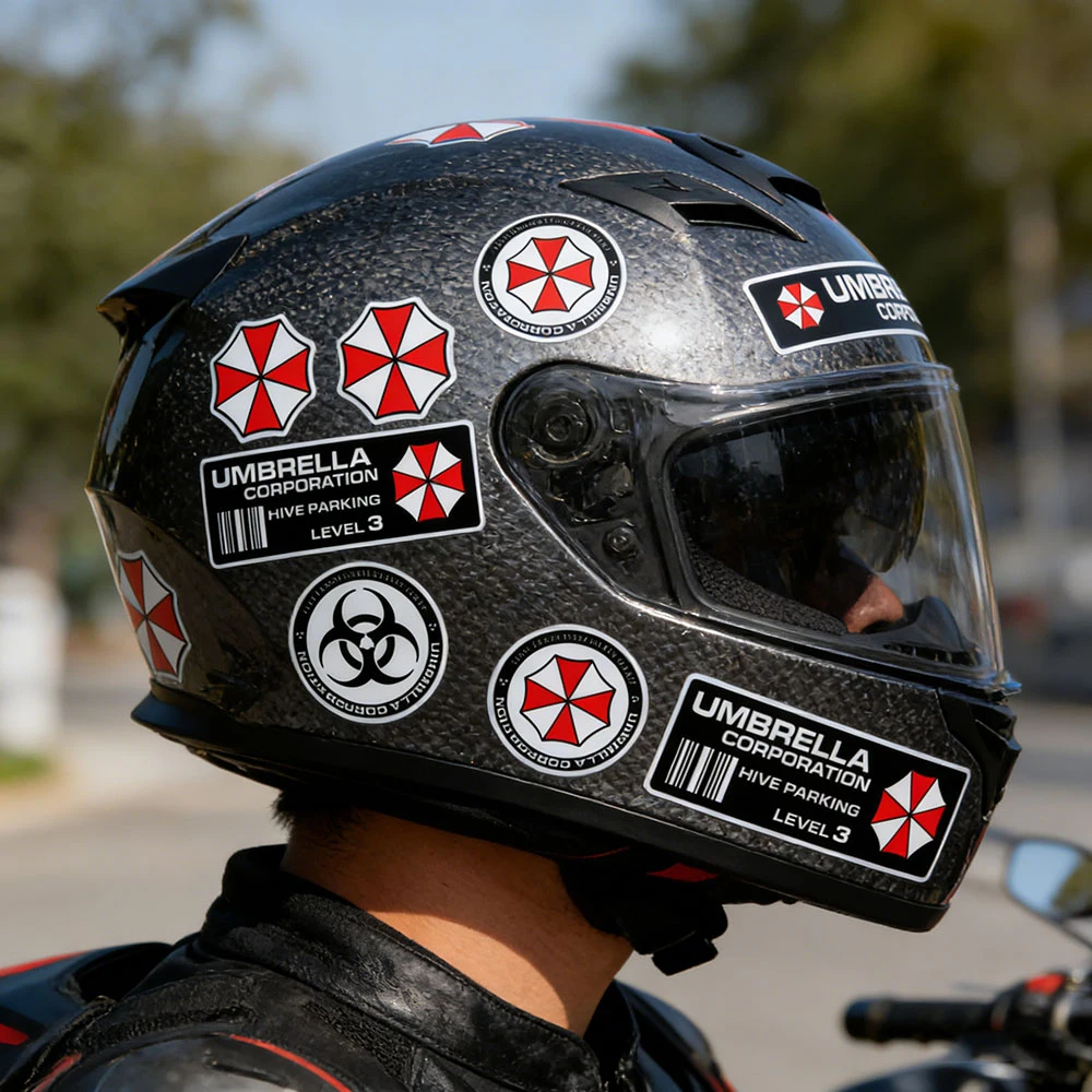 Umbrella Corporation Stickers Set Resident Evil, Waterproof Vinyl Decals for Laptop, Water Bottle, Skateboard, Luggage, Helmet