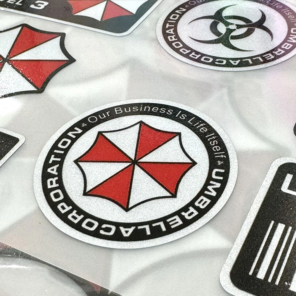 Umbrella Corporation Stickers Set Resident Evil, Waterproof Vinyl Decals for Laptop, Water Bottle, Skateboard, Luggage, Helmet