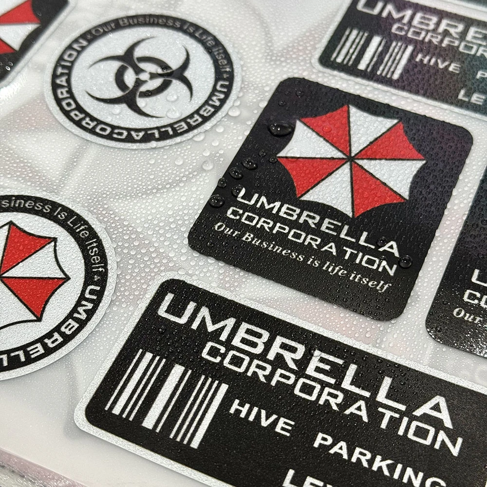 Umbrella Corporation Stickers Set Resident Evil, Waterproof Vinyl Decals for Laptop, Water Bottle, Skateboard, Luggage, Helmet