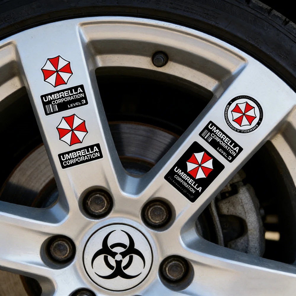 Umbrella Corporation Stickers Set Resident Evil, Waterproof Vinyl Decals for Laptop, Water Bottle, Skateboard, Luggage, Helmet