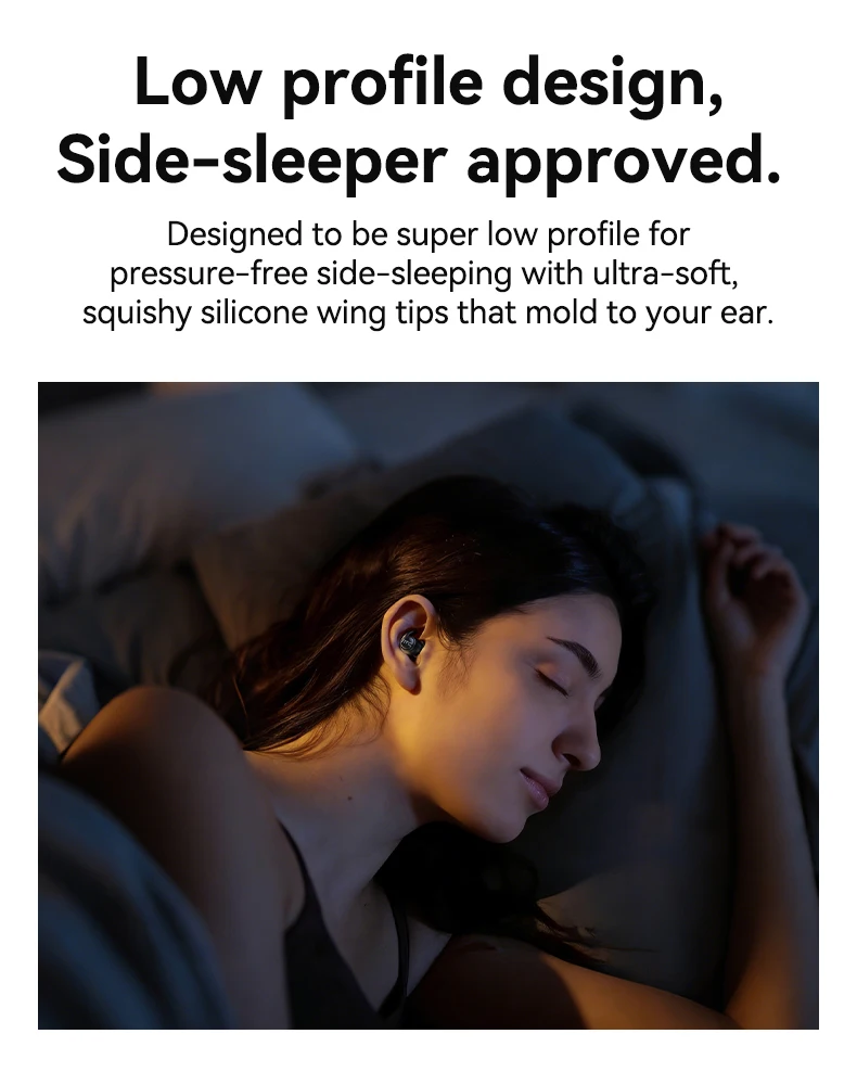 Wireless Bluetooth Headphones HTC NE76 Earbuds AI Smart Translation Earphones 30-Hour Battery Life for Music Office Work Sleep