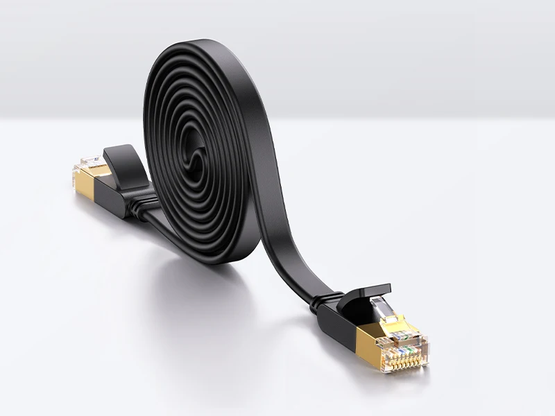 UGREEN Cat 7 Ethernet Cable Flat Cat7 High Speed Flat Gigabit RJ45 LAN Cable 10Gbps Network Cable Patch Code for Router Ethernet