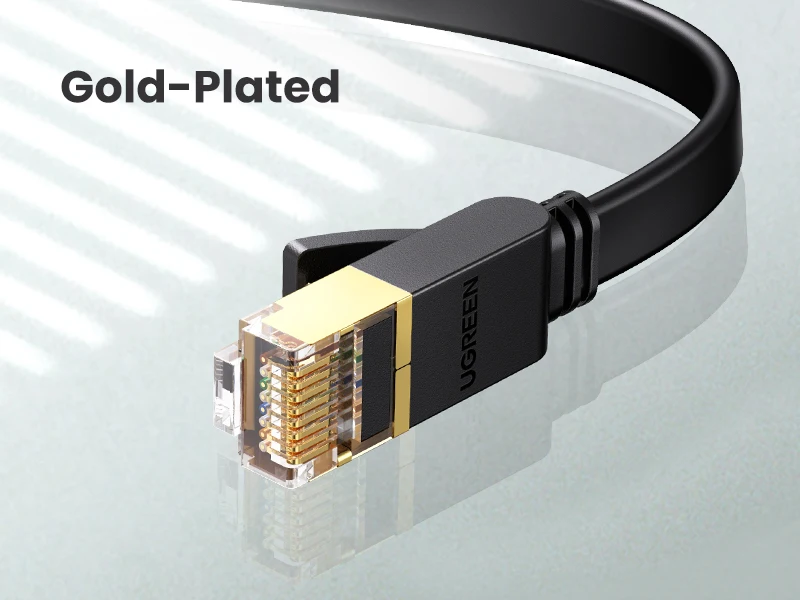 UGREEN Cat 7 Ethernet Cable Flat Cat7 High Speed Flat Gigabit RJ45 LAN Cable 10Gbps Network Cable Patch Code for Router Ethernet