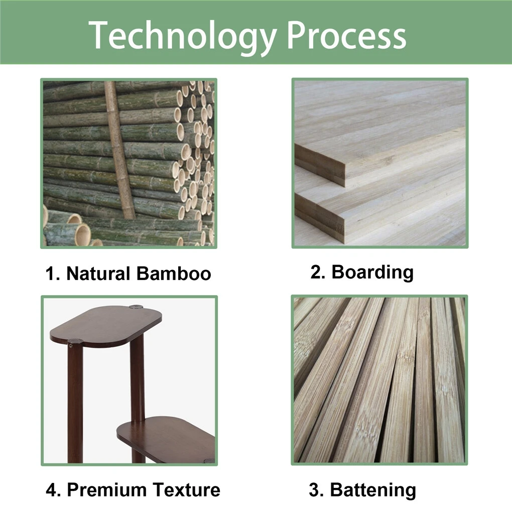 3-Tier Bamboo Plant Stands Indoor, Plant Stand Holder, Corner Shelf, Plant Display Rack for Corner Balcony and Bedroom