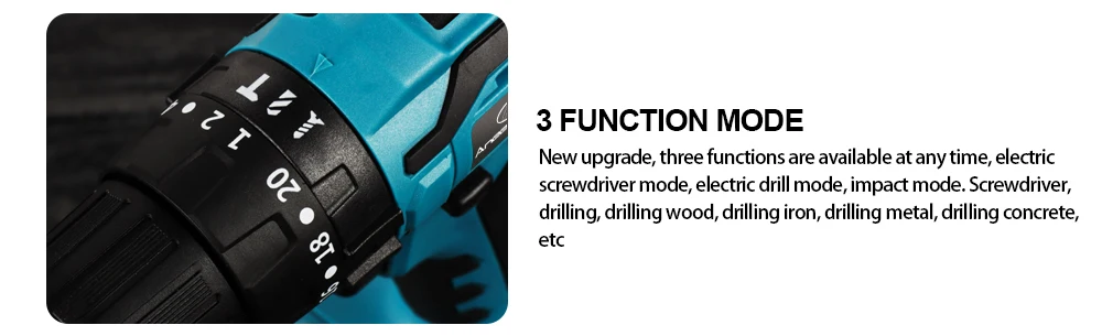 New Brushless Motor 21V Wireless Hand Mini Impact Charging Drill For Makita Electric Cordless Screwdriver Li-ion Battery Tools