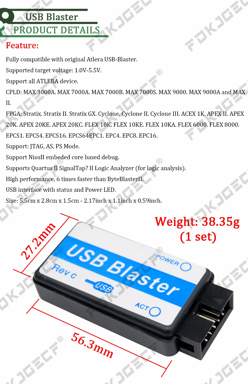 USB Blaster (ALTERA CPLD/FPGA Programmer)