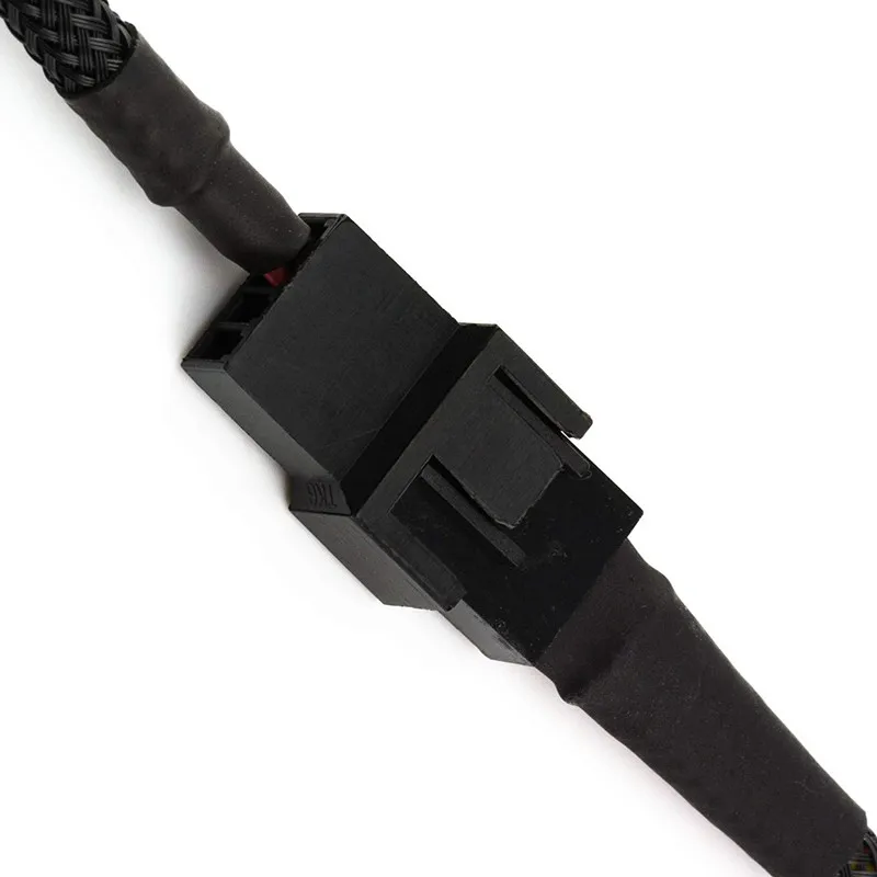 Angitu 2pin Graphic Fan Adapter Cable to 4Pin GPU Motherboard Fan/PWM Card Com GPU to CPUpatible with 3pin 4pin Black Sleeved