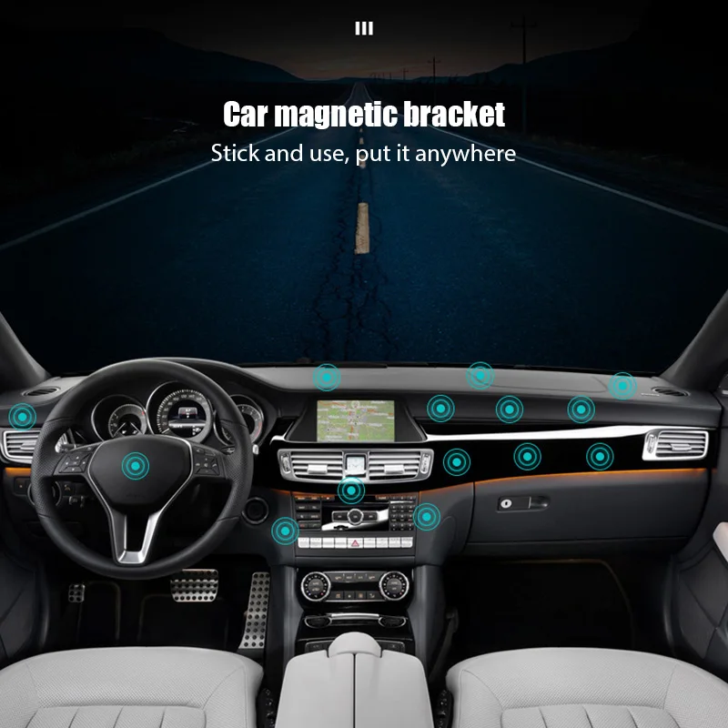2PCS Magnetic Car Phone Holder Magnet Mount Mobile Cell Phone Stand Telefon GPS Support For iPhone Xiaomi MI Samsung LG