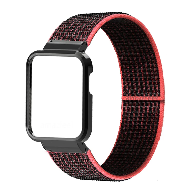 Nylon Strap for Redmi Watch 2 Lite Band for Mi Watch Lite/ POCO Watch Strap Bracelet Metal Case Protector Cover Nylon Wristband
