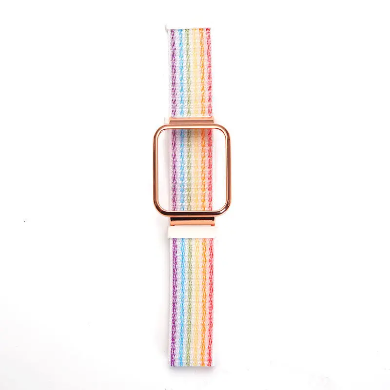 Nylon Strap for Redmi Watch 2 Lite Band for Mi Watch Lite/ POCO Watch Strap Bracelet Metal Case Protector Cover Nylon Wristband