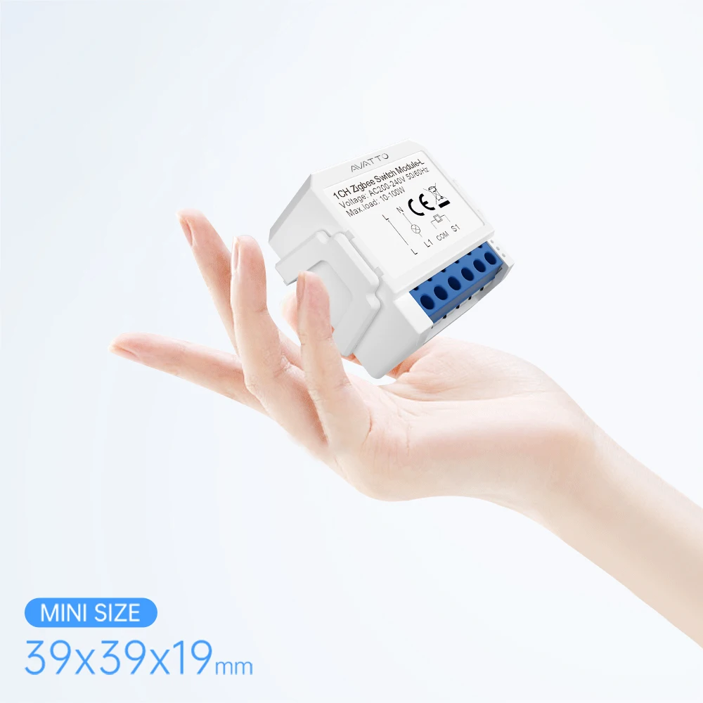 AVATTO 1/2/3 Gang Tuya Zigbee Light Switch Module No Neutral Wire, 2 Way Control DIY Smart Breaker Works with Alexa Google Home