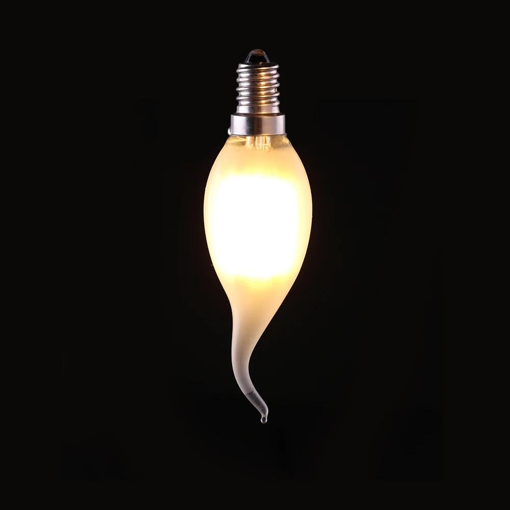 Retro Led Dimmable Candle Light C35 Frosted E14 220V 4W 6W Warm White 2700K Filament Bulbs Lamp For Chandelier Lighting