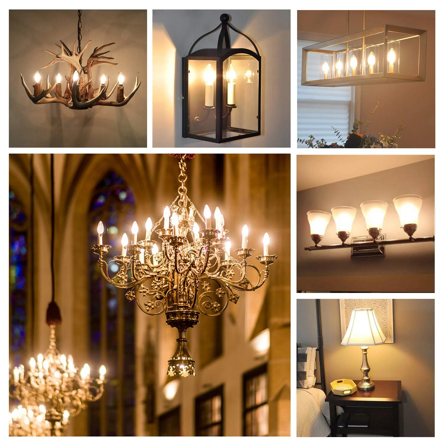 Retro Led Dimmable Candle Light C35 Frosted E14 220V 4W 6W Warm White 2700K Filament Bulbs Lamp For Chandelier Lighting