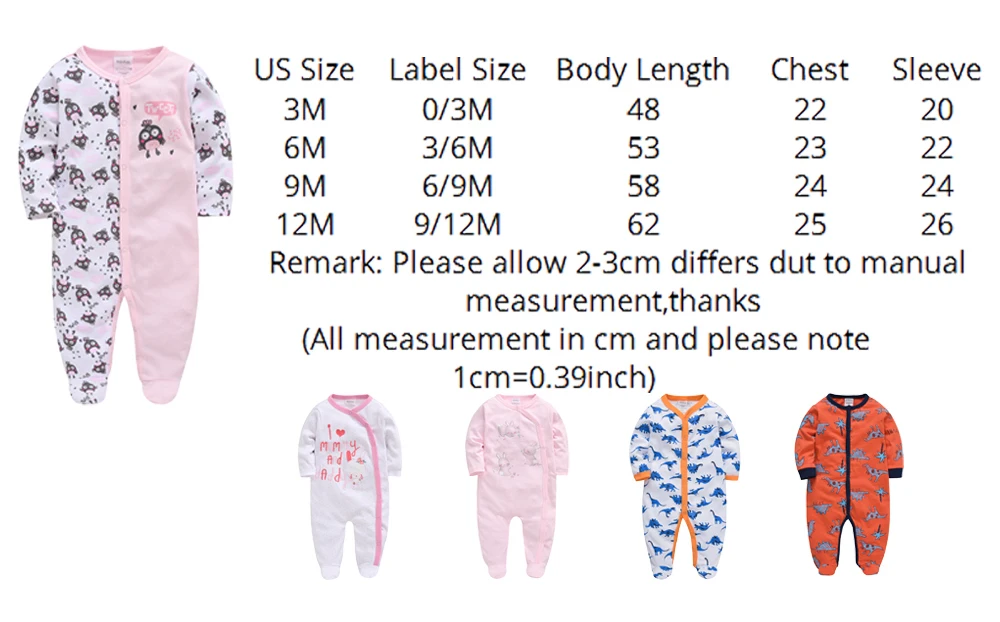 5pcs Honeyzone Winter Toddler Animal Footies New Born Baby Clothes Set Soft Breathable Pyjama Ubranka Dla Niemowlat Clothing Set