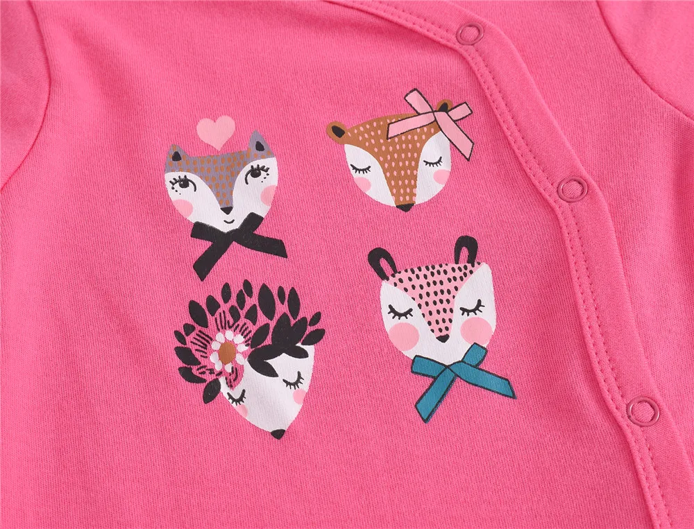 5pcs Honeyzone Winter Toddler Animal Footies New Born Baby Clothes Set Soft Breathable Pyjama Ubranka Dla Niemowlat Clothing Set