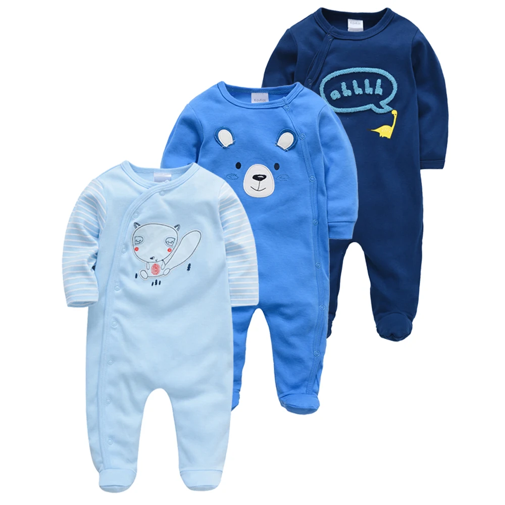 5pcs Honeyzone Winter Toddler Animal Footies New Born Baby Clothes Set Soft Breathable Pyjama Ubranka Dla Niemowlat Clothing Set