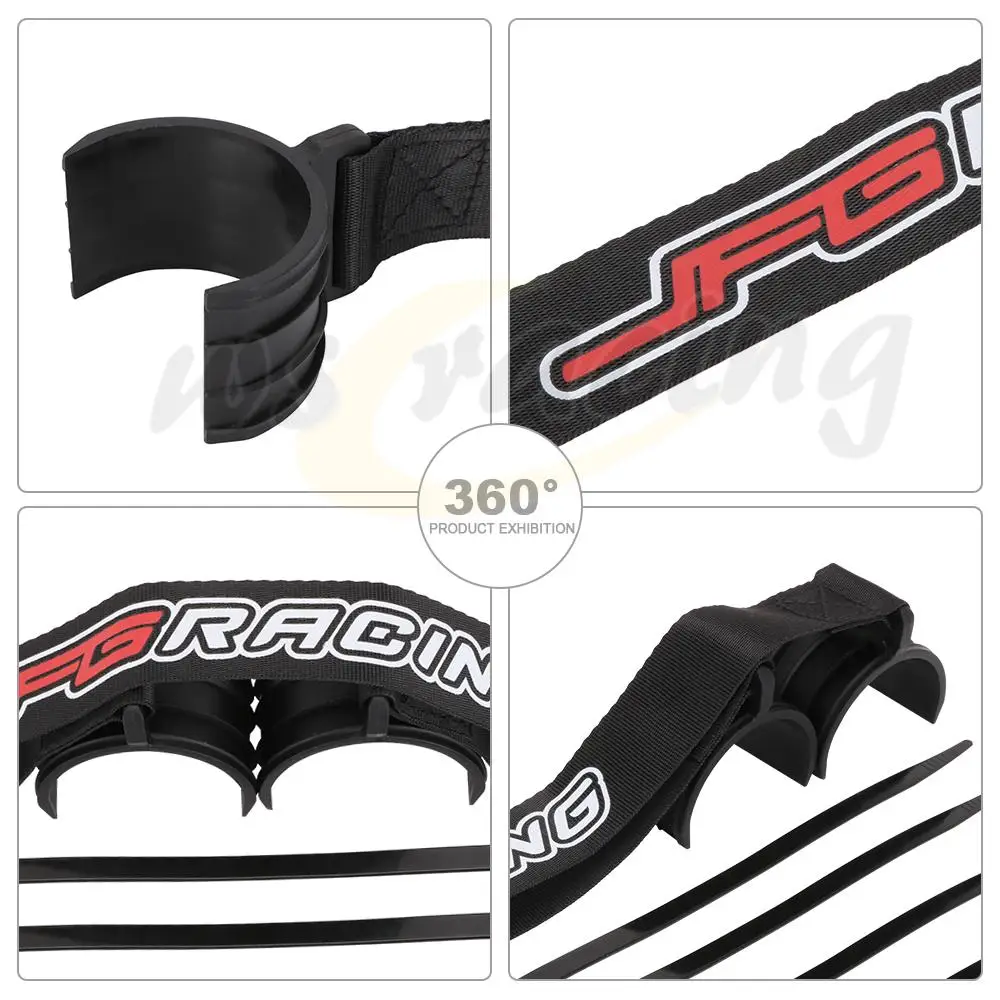 Motorcycle Universal Front Rear Protective Rescue Pulling Belts Ropes Holding Straps Kit Fork Tube For KTM HONDA SUZUKI HARLEY