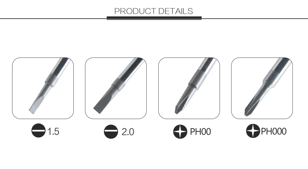 1Pcs Magnetic Screwdriver PH00 PH000 1.5 2.0 Slotted Flatted Head for Macbook Pro Laptop Watch Glasses Mobile Phone Repair Tools