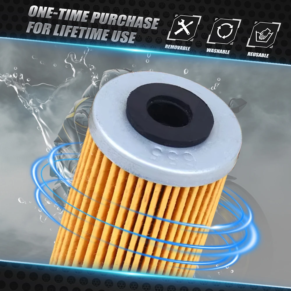 4Pcs Oil Filter For KTM Duke RC 125 200 390 RC R EXC 250 400 450 SX MXC EXC 520 525 SXC 625 Enduro Factory Supermoto