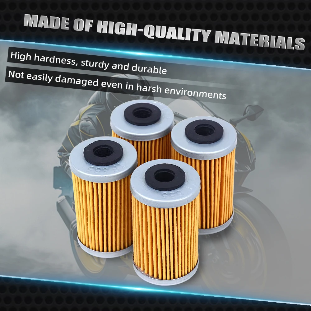 4Pcs Oil Filter For KTM Duke RC 125 200 390 RC R EXC 250 400 450 SX MXC EXC 520 525 SXC 625 Enduro Factory Supermoto