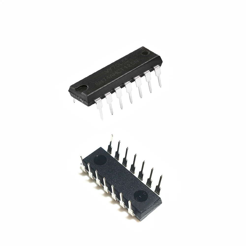 10Pcs/Lot SN74AHCT125N 74AHCT125N 74AHCT125 SN74AHCT125 DIP-14 Buffer Line Driver DIP14 New Original Good Quality Chipset