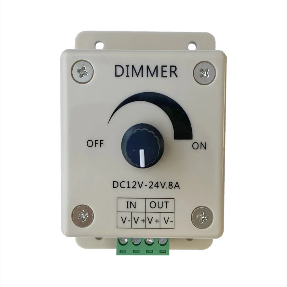 ECLH LED Dimmer Switch 12-24V Voltage Regulator 8A Adjustable Controller Light Power Supply for LED Lamp LED Strip Light