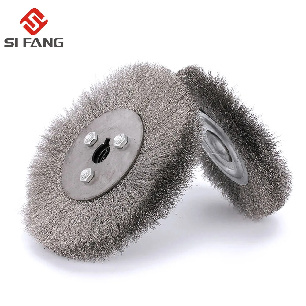 75/100/125/150/200/250/300mm Steel Wire Brush Wire Wheels Brush Round For Bench Grinder Deburring Tool Cleaning Rust Polishing