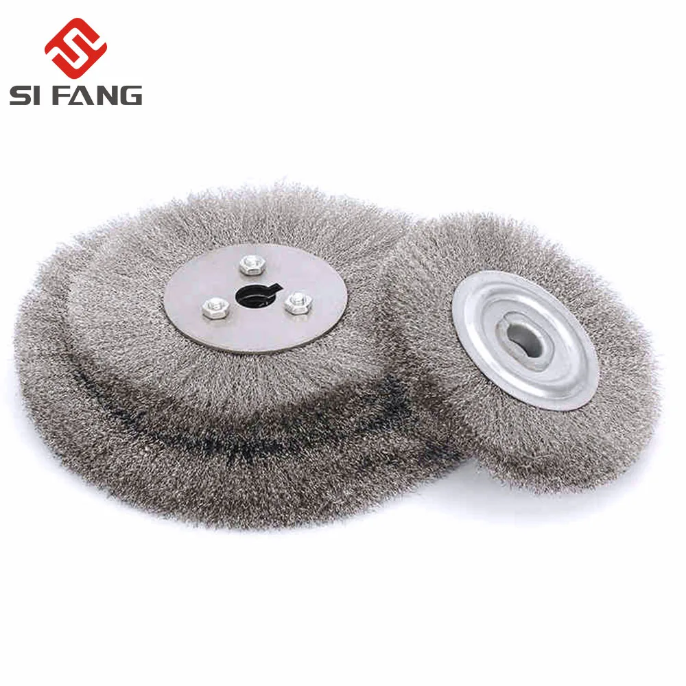 75/100/125/150/200/250/300mm Steel Wire Brush Wire Wheels Brush Round For Bench Grinder Deburring Tool Cleaning Rust Polishing