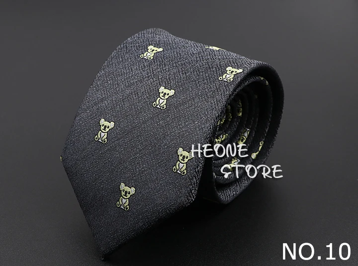 New Casual Men's Ties Dog Lion Bear Horse Flower Pattern Red Blue Jacquard Necktie For Men Wedding Groom Business Accessories