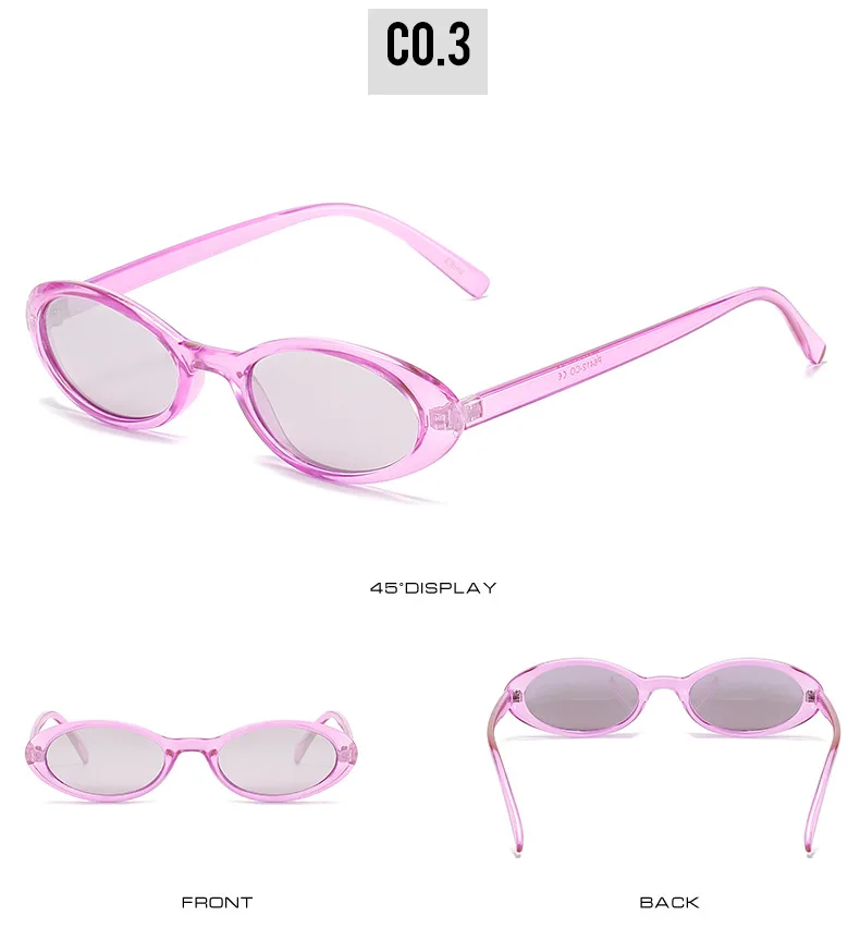 OEC CPO Sexy Small Oval Women's Sunglasses 2025 New Fashion Leopard Brown Hot Sun Glasses Female Retro Colorful Shade Eyeglass