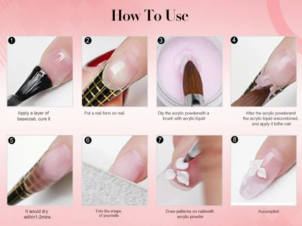 28g/Box Acrylic Powder Professional White Clear Red Nude Acrylic Nail French Manicure Powder for Acrylic Nail Extension