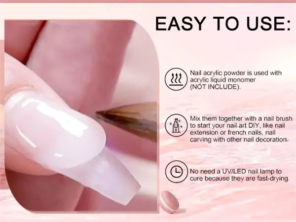 28g/Box Acrylic Powder Professional White Clear Red Nude Acrylic Nail French Manicure Powder for Acrylic Nail Extension