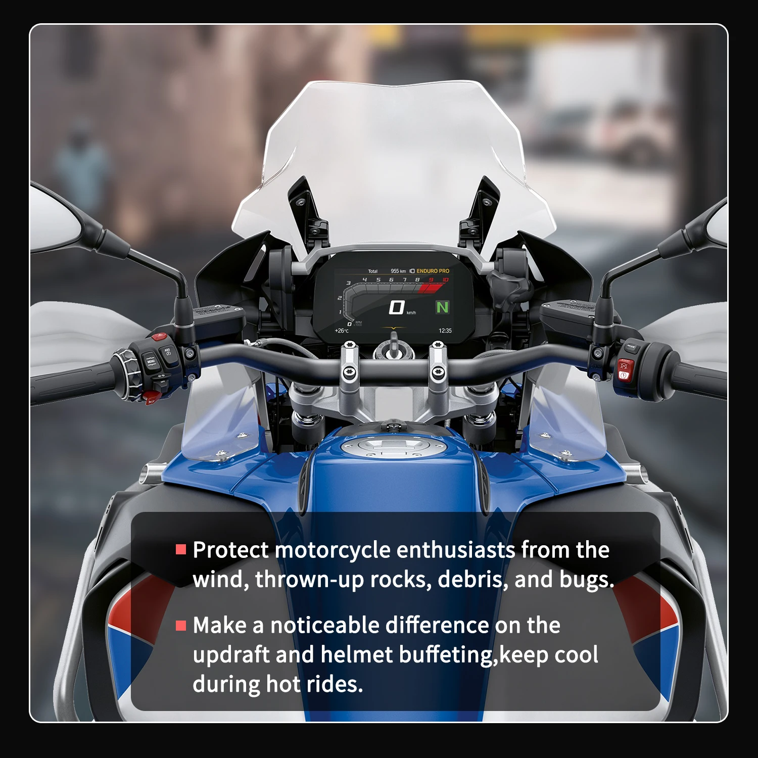 Windshield Windscreen Side Panel Deflector Airflow Hand Shield Protector For BMW R1200 R1250 GS ADV 2014-2024 2023 2022 2021