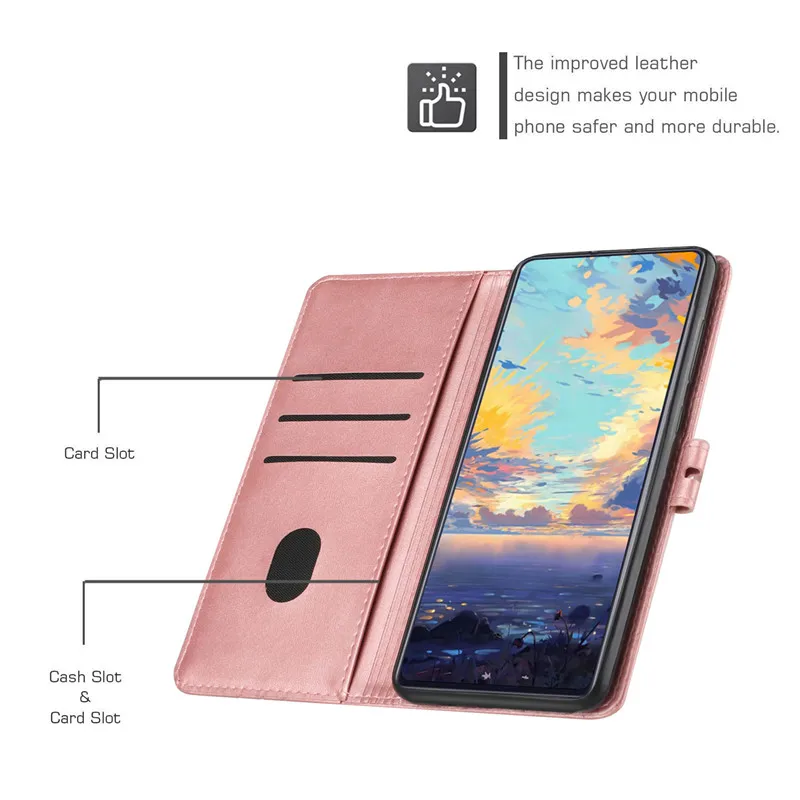 Leather Flip Realme8 Case on For OPPO Fundas Realme 8 Pro 8Pro OPPO8 5G Cases Magnetic Stand Wallet Phone Cover Coque