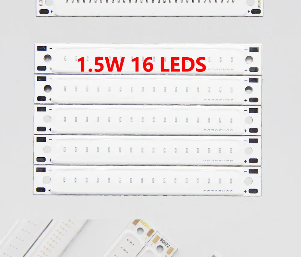 60x8mm LED COB Strip for Bicycle Taillights 1.5W 3W 2V 3V DC Warm White Blue Red COB LED Light Source for DIY Work Lamp