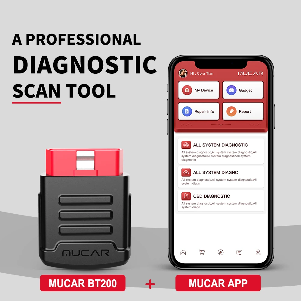 MUCAR BT200 Automotive Diagnostic Tools Obd 2 Bluetooth Wifi Scanner for All Cars Auto Obd2 Tester 15 Resets Diagnosis