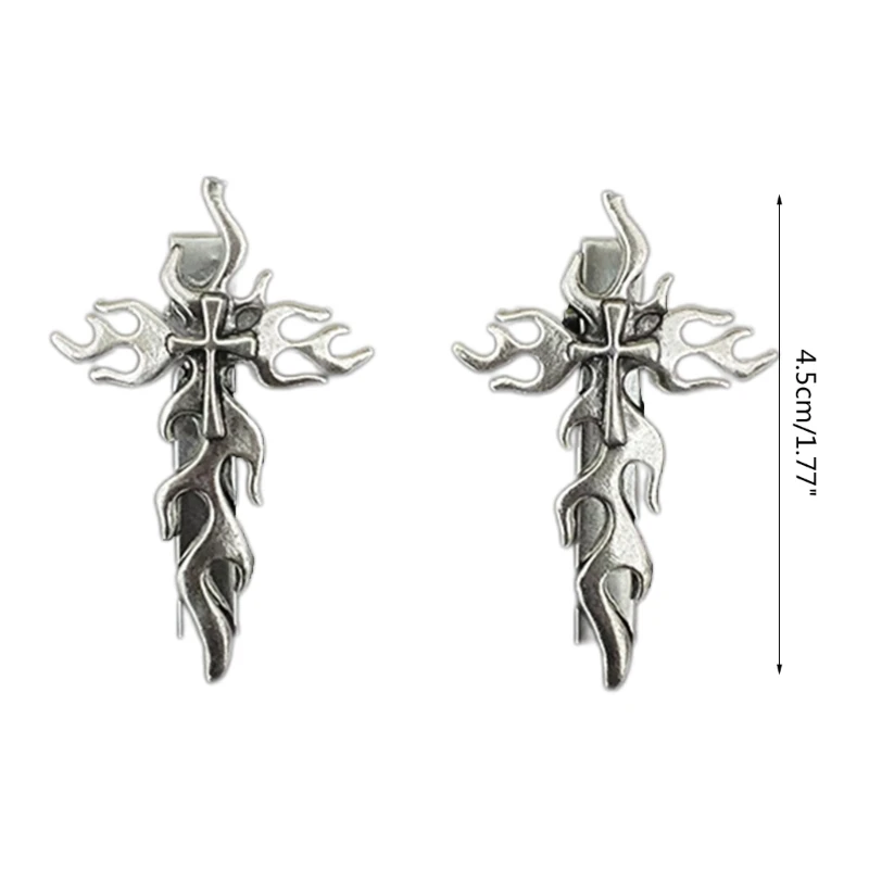 2021 New Punk Cross Skull Jesus Make Old Metal Hair Grip Hair Claw Accessories For Women Girl Hair Clip Party Gifts