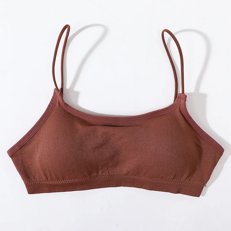Seamless Bra Women Tube Top Ribbed Underwear Low Back Square Neck Sexy Lingerie Backless Bandeau Removable Pads Tube Bra M-XL