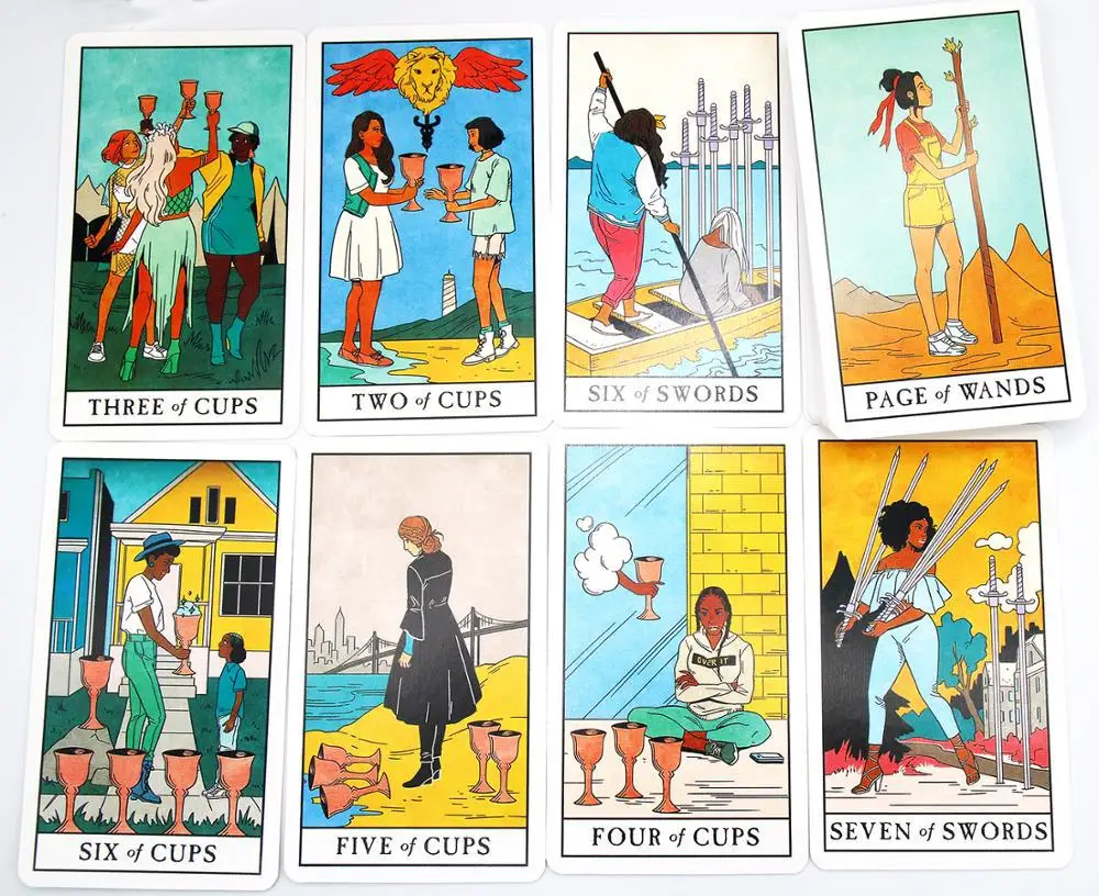 Modern Witch Tarot Deck English Version Tarot Card Deck Board Game PDF Guidebook Divination Fate for Women Girls Personal Use