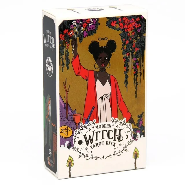 Modern Witch Tarot Deck English Version Tarot Card Deck Board Game PDF Guidebook Divination Fate for Women Girls Personal Use