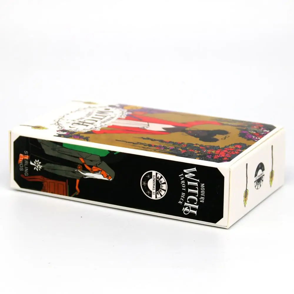Modern Witch Tarot Deck English Version Tarot Card Deck Board Game PDF Guidebook Divination Fate for Women Girls Personal Use