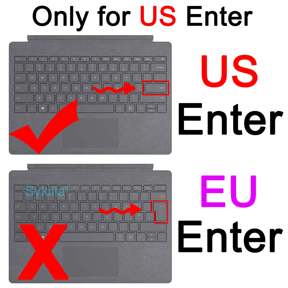 Keyboard Cover for Microsoft Surface Pro 13 12 11 10 9 7 8 7+ 6 5 4 3 X Studio GO 2 Book 3 RT Silicone Protector Skin Case