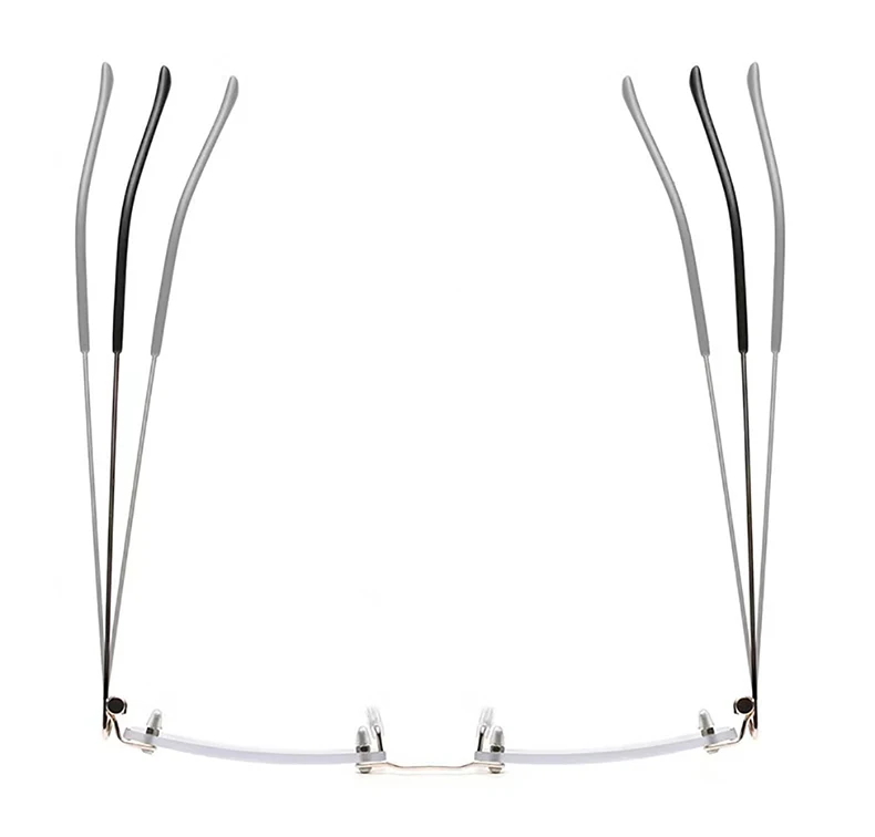 Sighttoo Anti-Blue Light Rimless Reading Glasses New Readers Ultralight Coating Frameless Glasses Reading With Pen Tube Case Men