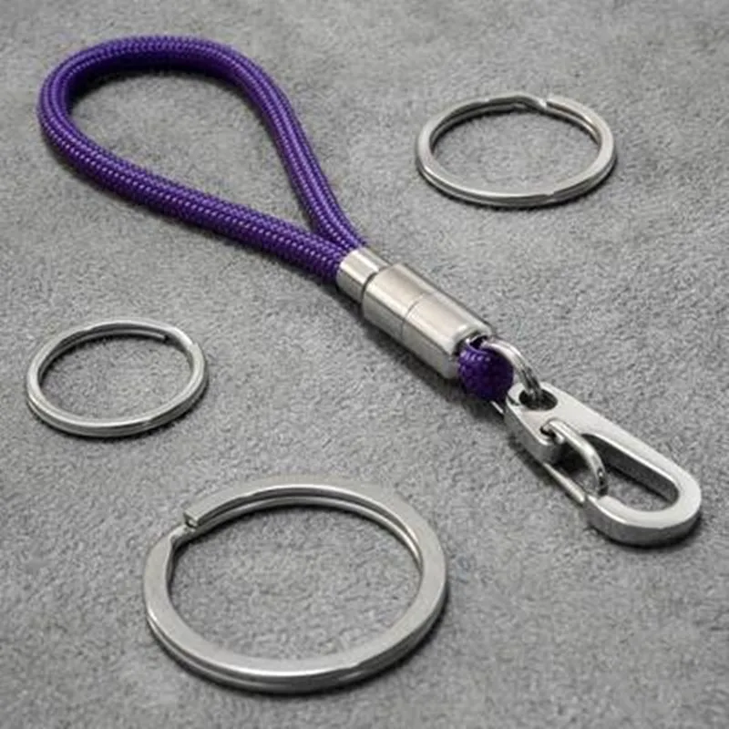 Outdoor Keychain Lanyard Stainless Steel Fixed Buckle Jewelry Lanyard Multi-function Key Ring Backpack Key Ring Wrist Lanyards
