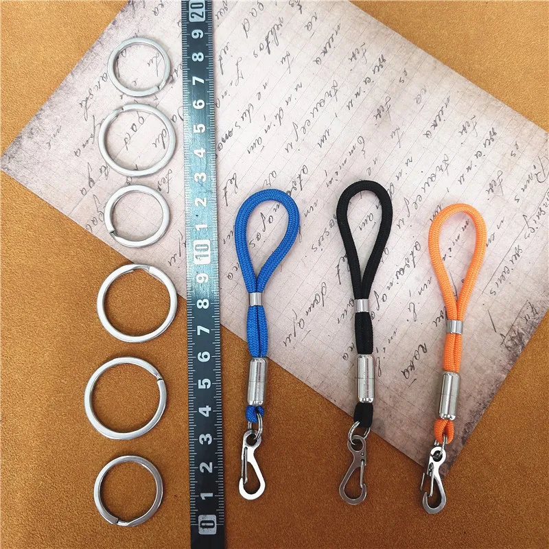 Outdoor Keychain Lanyard Stainless Steel Fixed Buckle Jewelry Lanyard Multi-function Key Ring Backpack Key Ring Wrist Lanyards